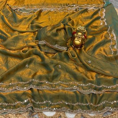 Drape yourself in luxury Bollywood inspired space silk scalloped-border sarees come in 10 breathtaking shades