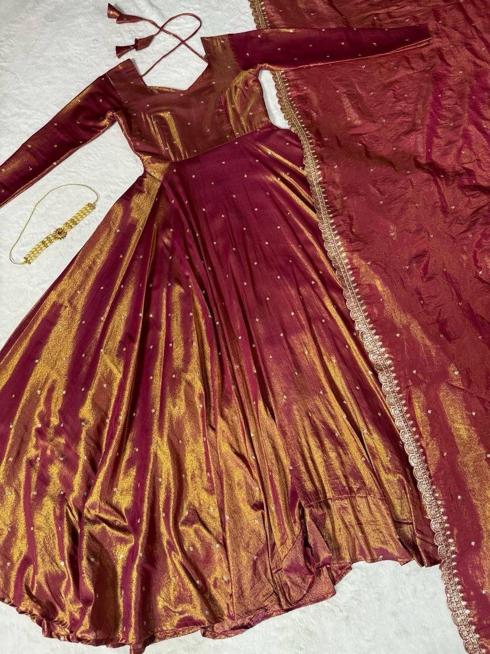 Original Banarasi Tissue Fabric Gown