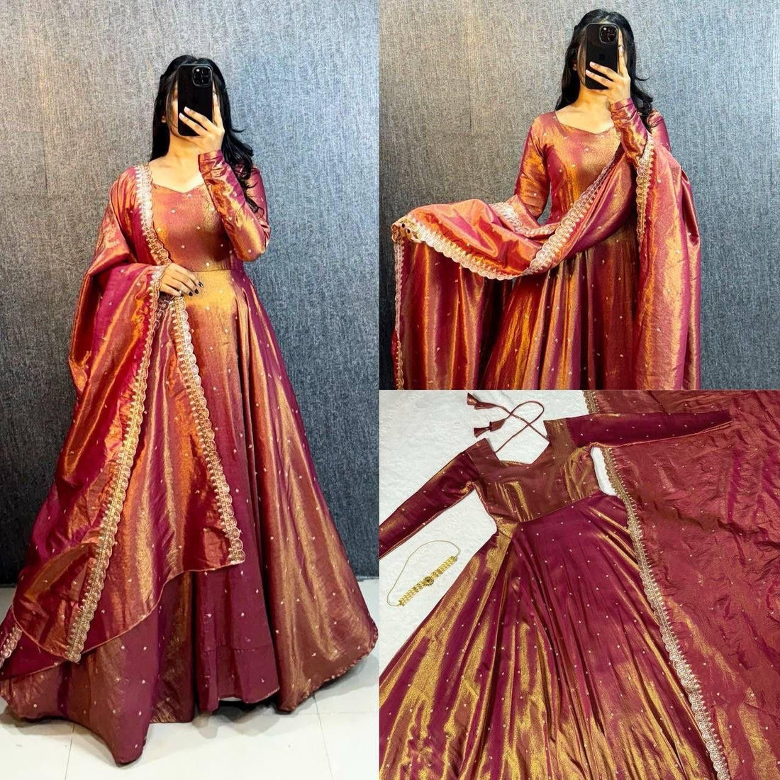 Original Banarasi Tissue Fabric Gown