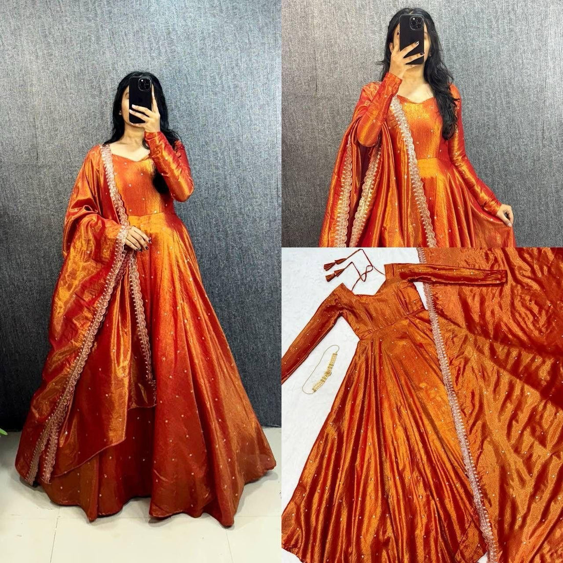 Original Banarasi Tissue Fabric Gown