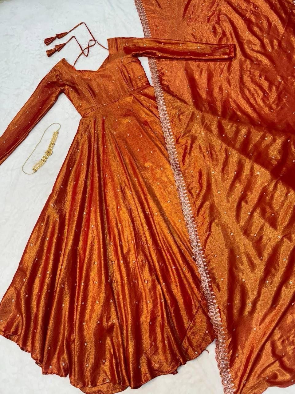 Original Banarasi Tissue Fabric Gown