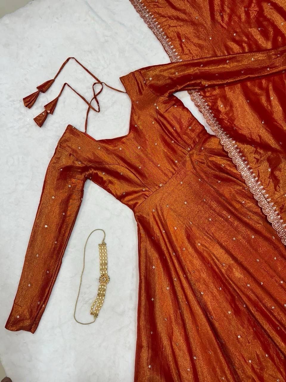 Original Banarasi Tissue Fabric Gown