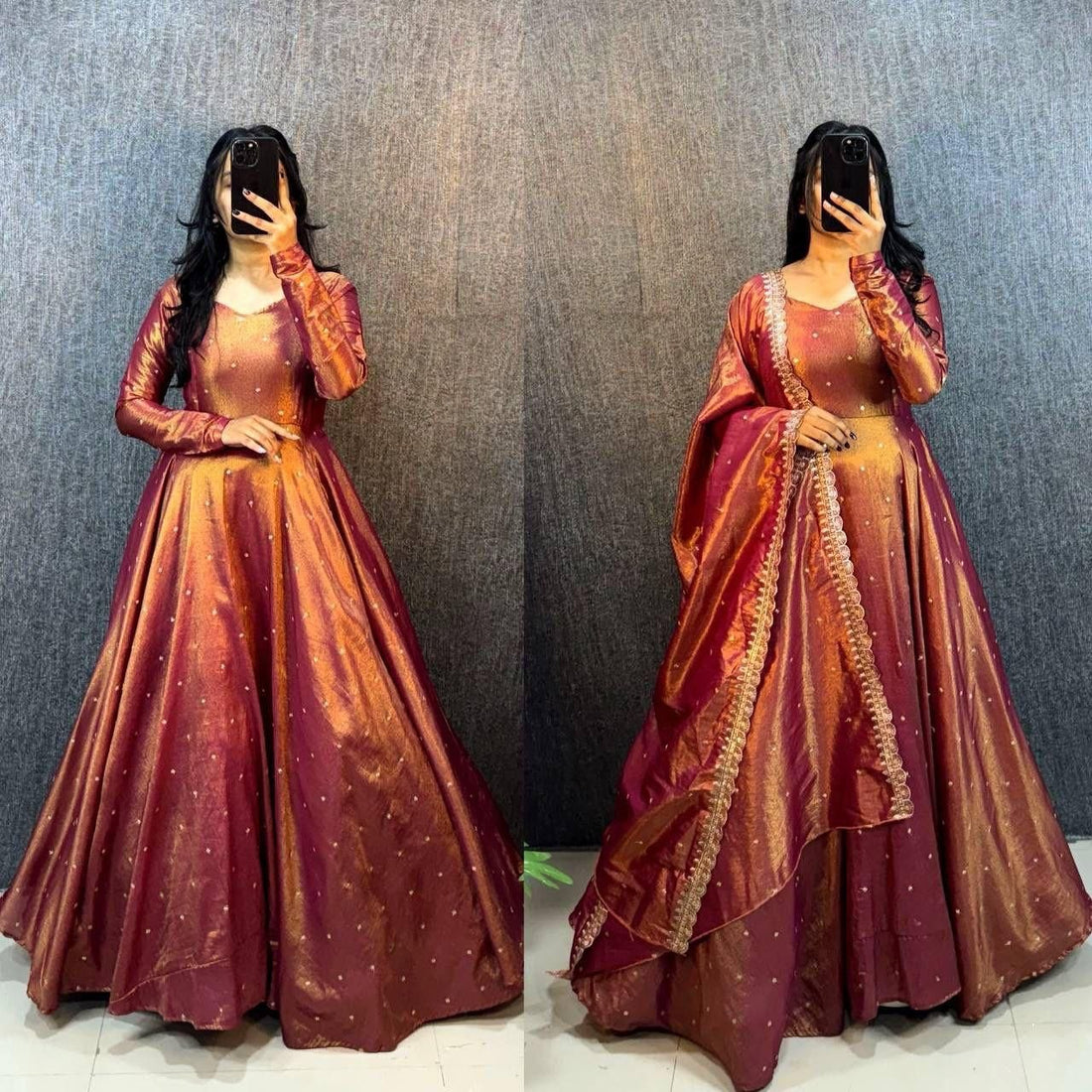 Original Banarasi Tissue Fabric Gown