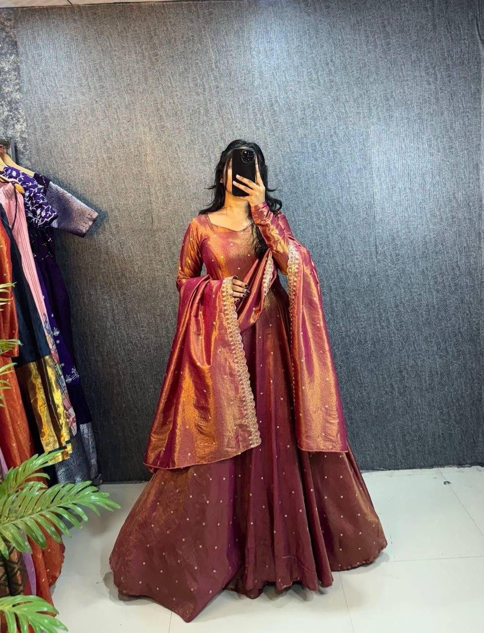 Original Banarasi Tissue Fabric Gown