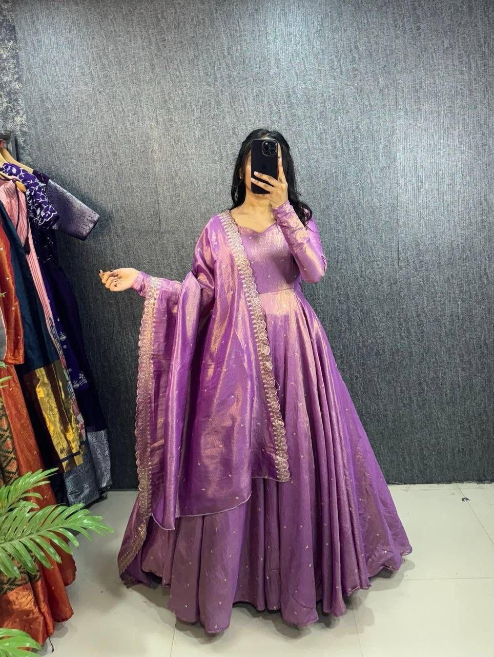 Original Banarasi Tissue Fabric Gown