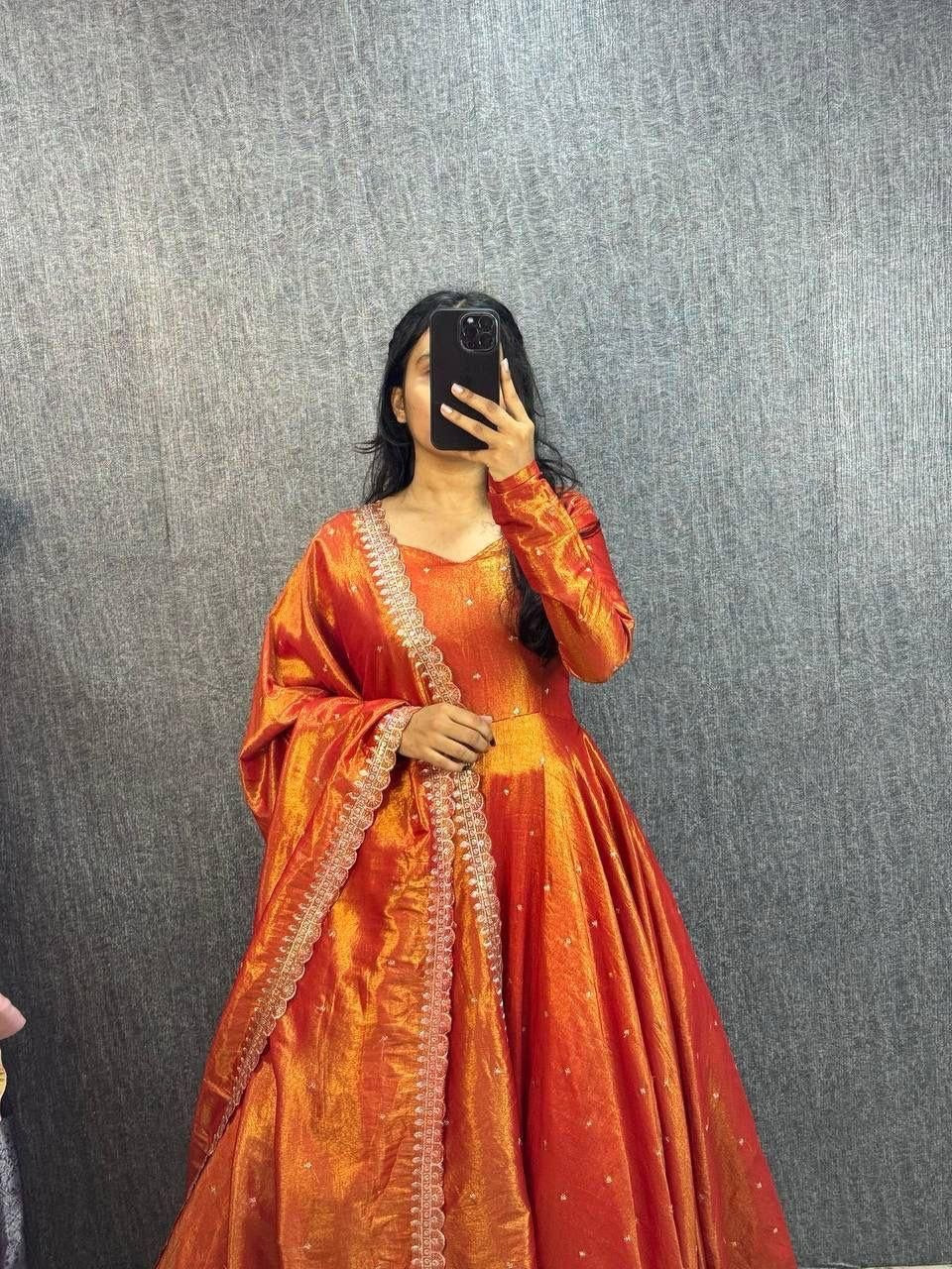 Original Banarasi Tissue Fabric Gown