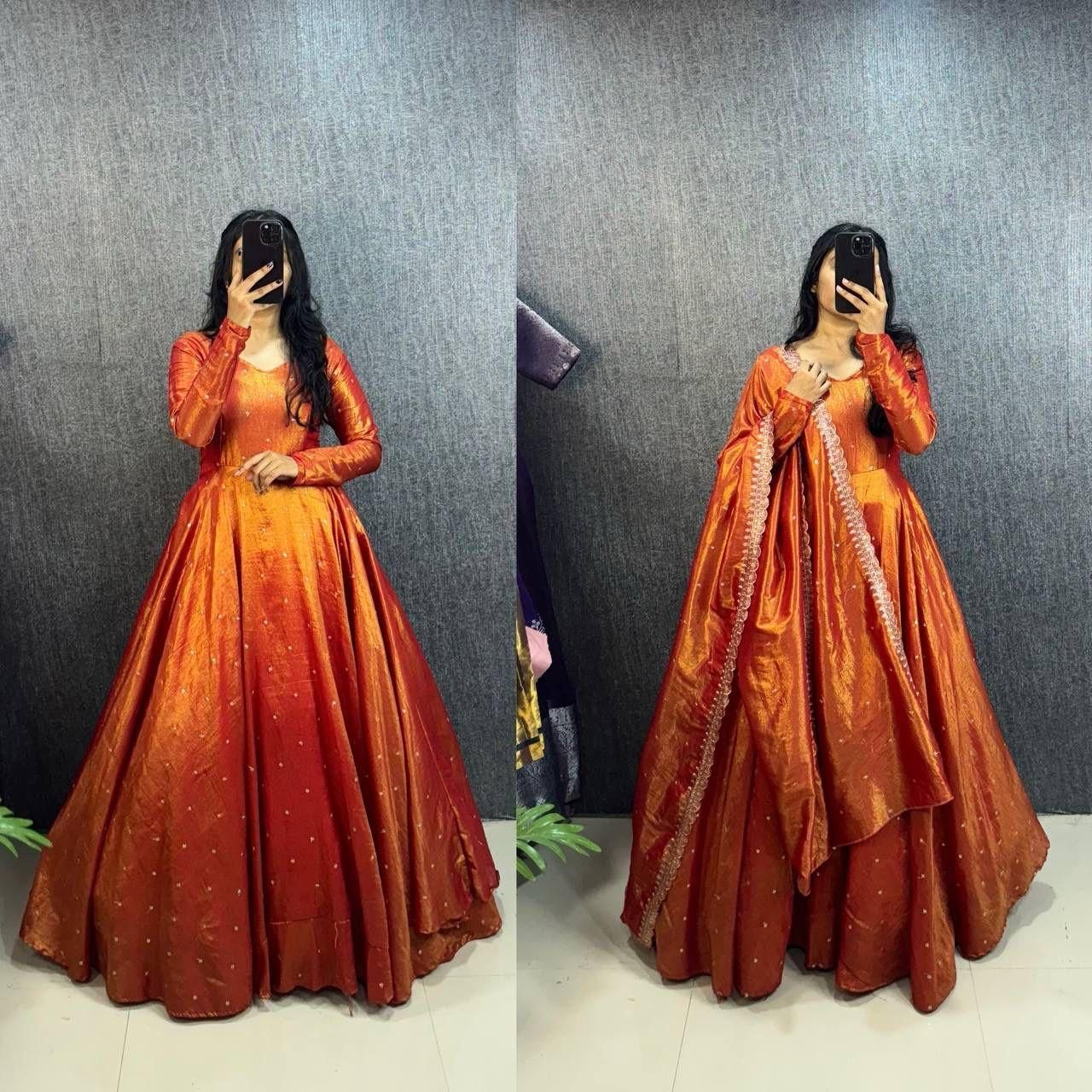 Original Banarasi Tissue Fabric Gown