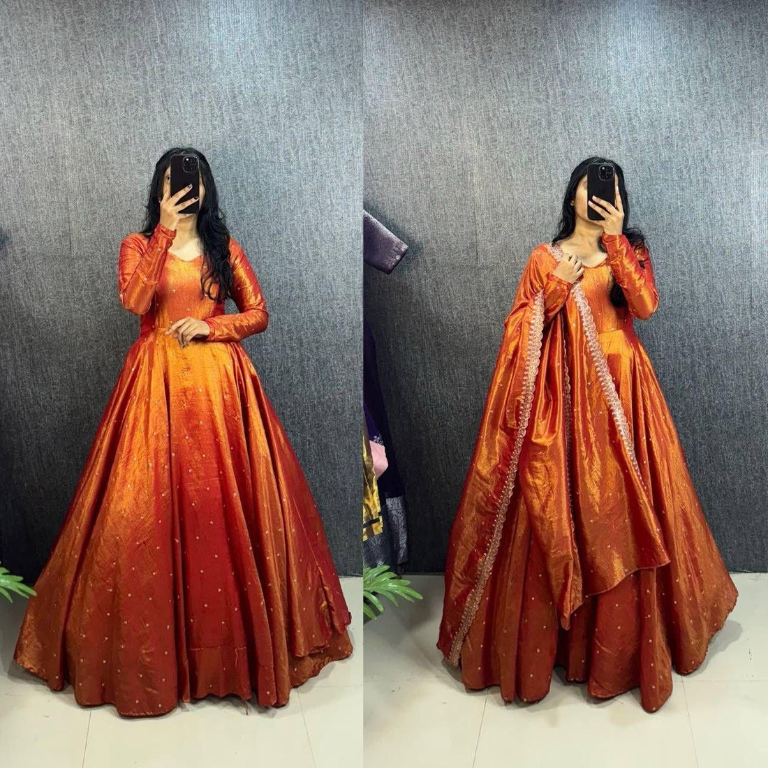 Original Banarasi Tissue Fabric Gown