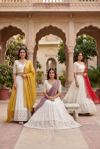 Festive Designer Chinon Embroidered Lehenga Choli with Sequence Work & Fendy Dupatta