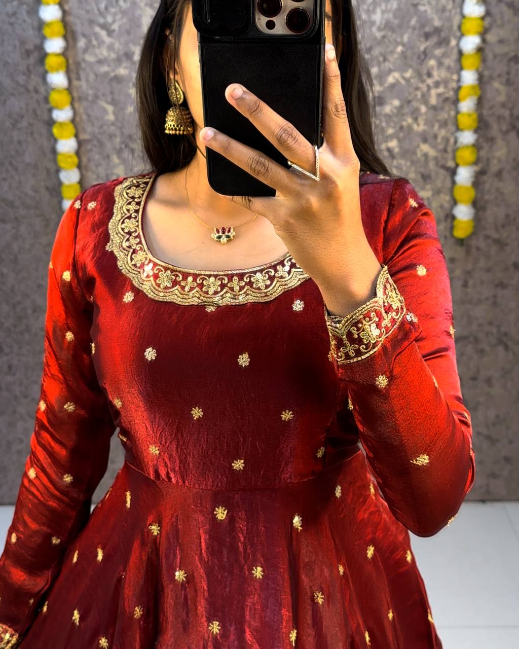 Designer Rich sequence embroidery Gown + Dupata