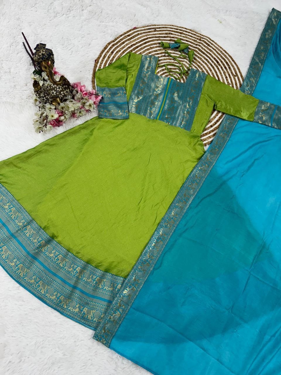 Traditional Anarkali Gown With Duppata