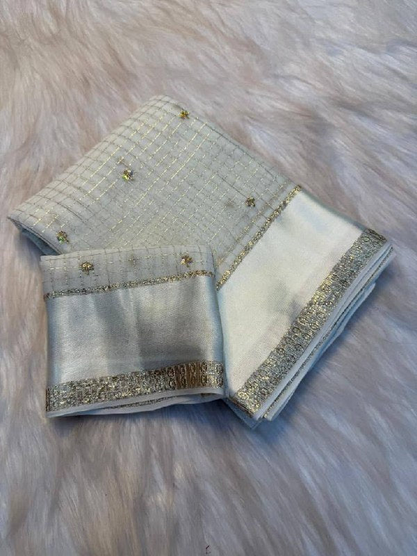 Viscose Georgette Sequence Full Worked Saree