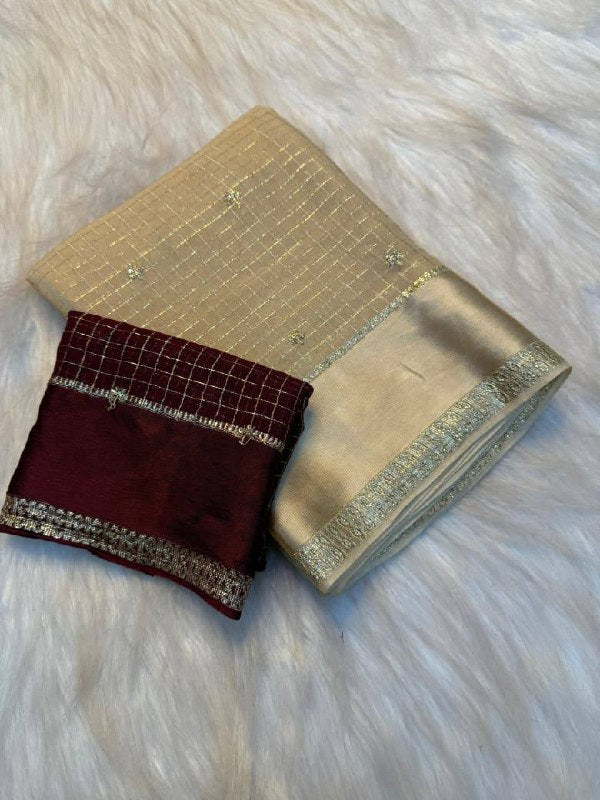 Viscose Georgette Sequence Full Worked Saree