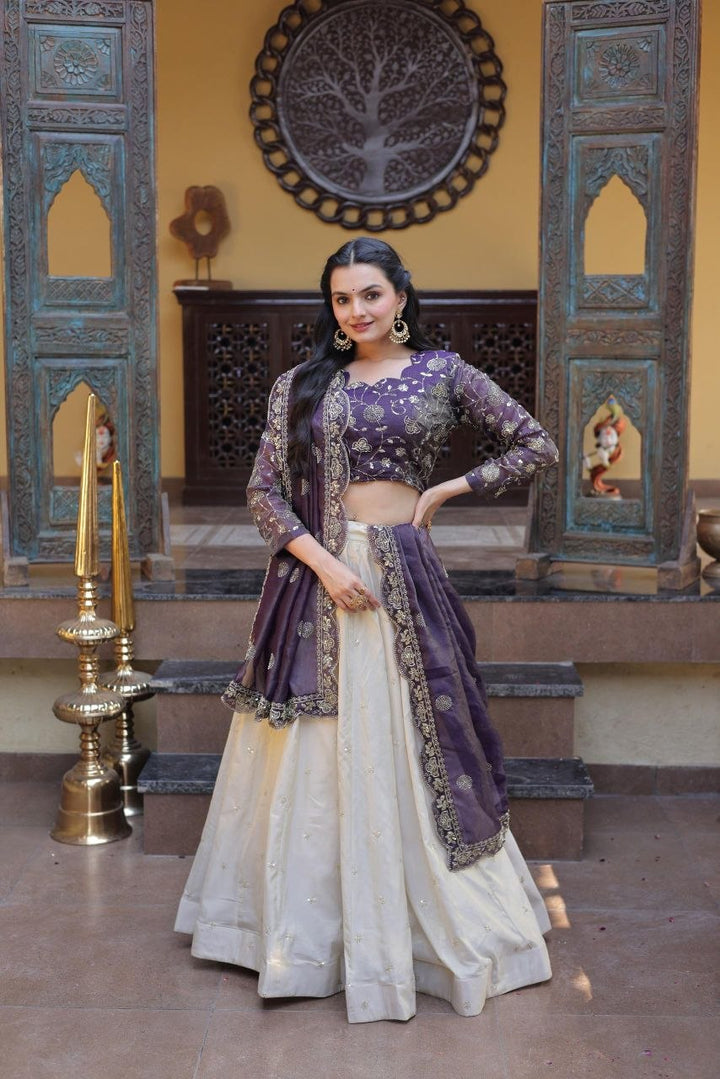 Grand Festival Outfit Embroidery Work Lehenga