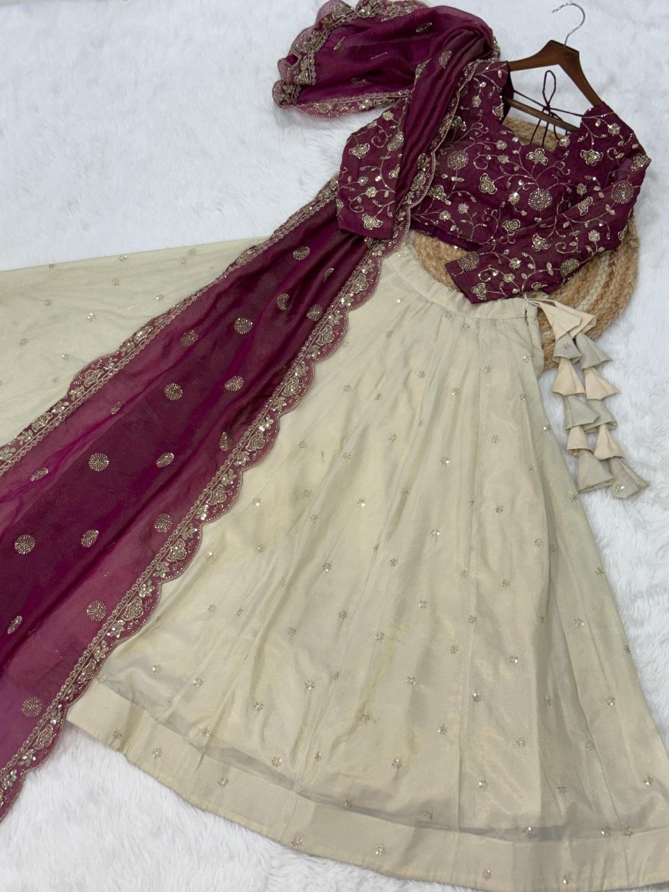 Grand Festival Outfit Embroidery Work Lehenga