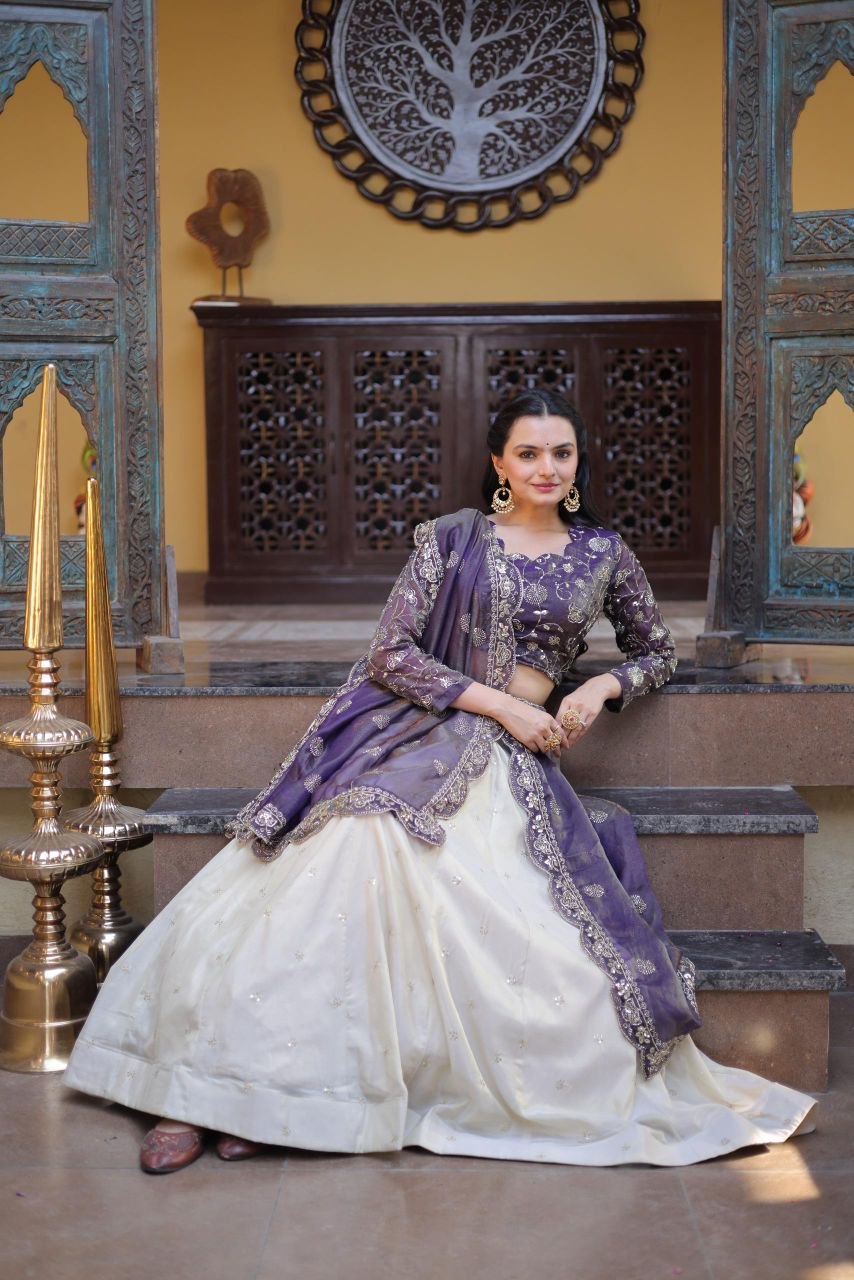 Grand Festival Outfit Embroidery Work Lehenga
