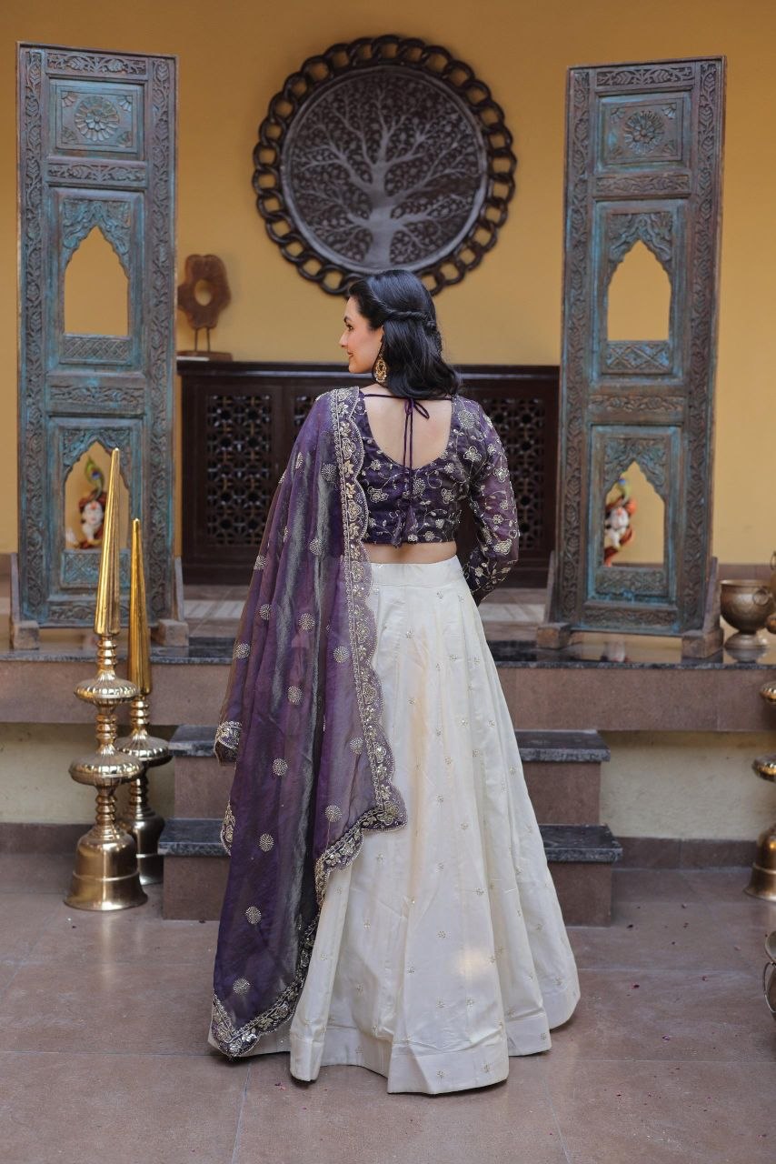 Grand Festival Outfit Embroidery Work Lehenga