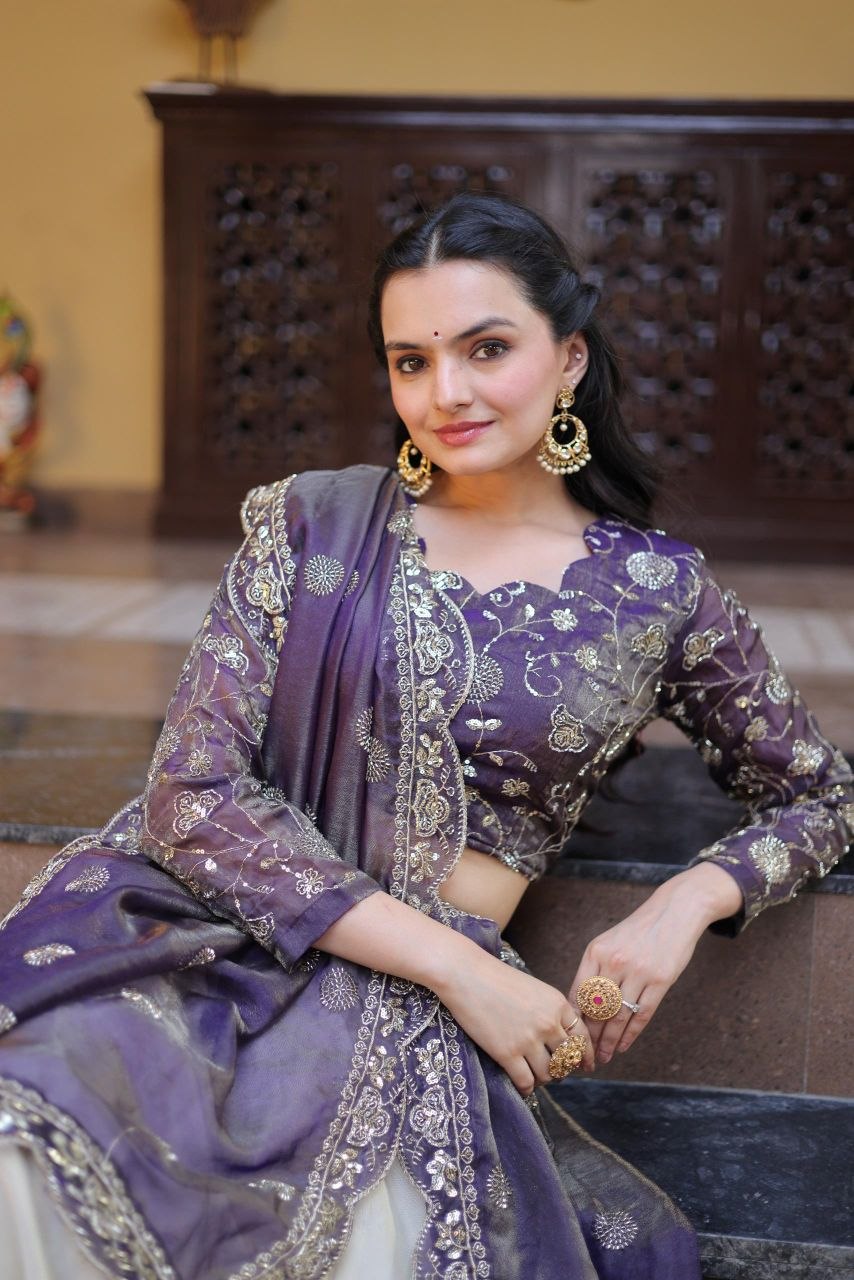 Grand Festival Outfit Embroidery Work Lehenga