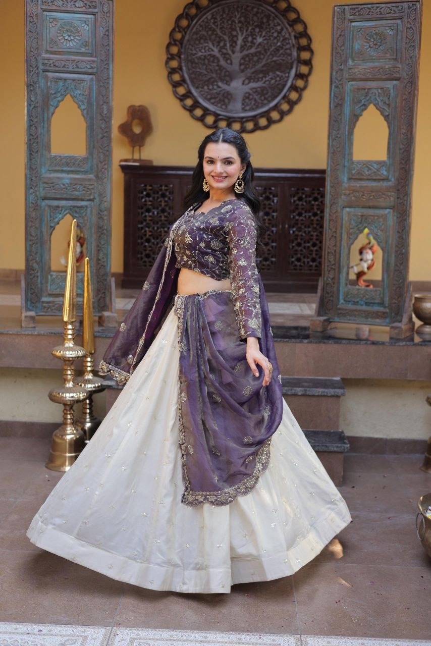 Grand Festival Outfit Embroidery Work Lehenga