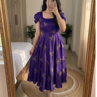 Premium rangoli silk Maxi Gown Collection