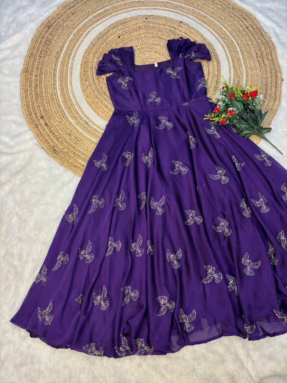 Premium rangoli silk Maxi Gown Collection