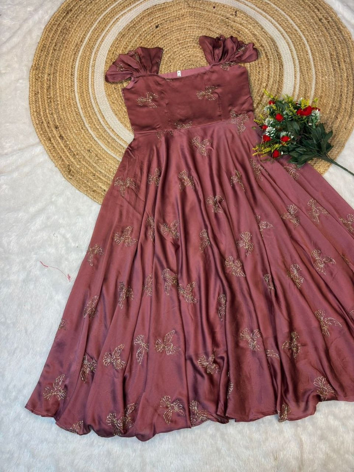 Premium rangoli silk Maxi Gown Collection