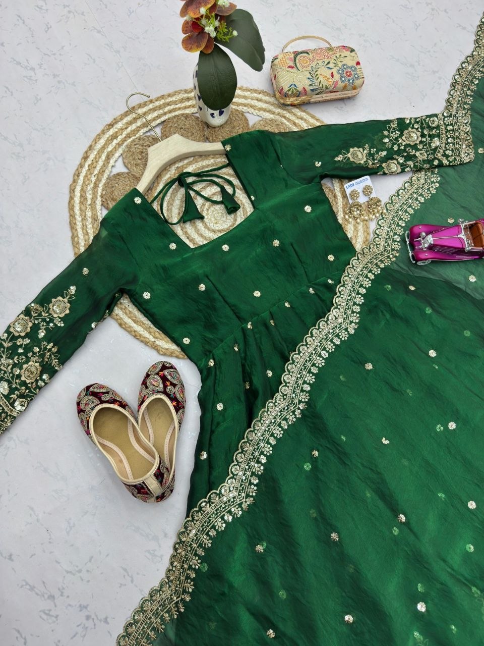 Designer Party Wear Gown Collection Availble In 9 Colours | Gown Duppata And Pent
