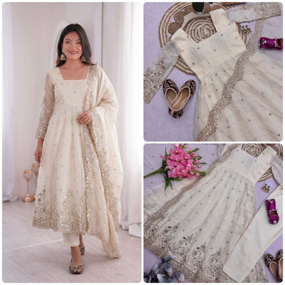 Designer Party Wear Gown Collection Availble In 9 Colours | Gown Duppata And Pent