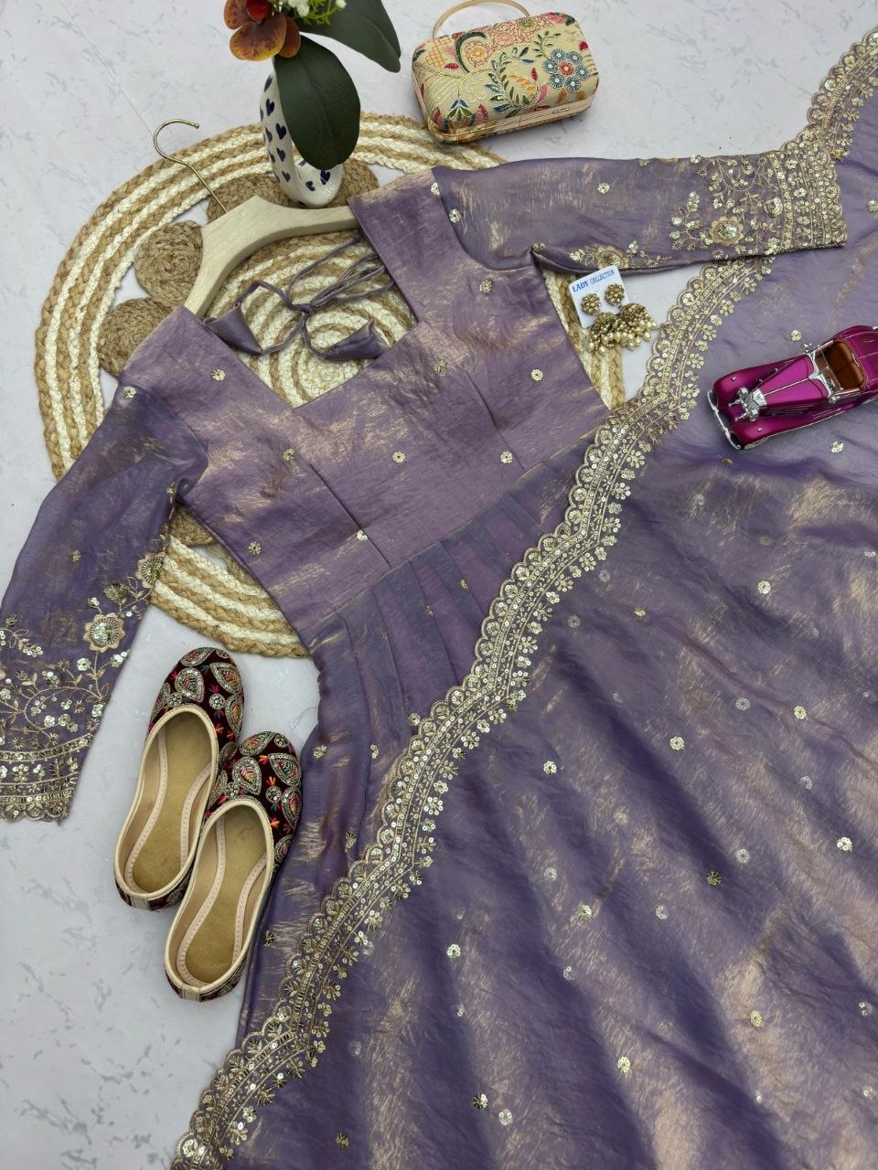 Designer Party Wear Gown Collection Availble In 9 Colours | Gown Duppata And Pent