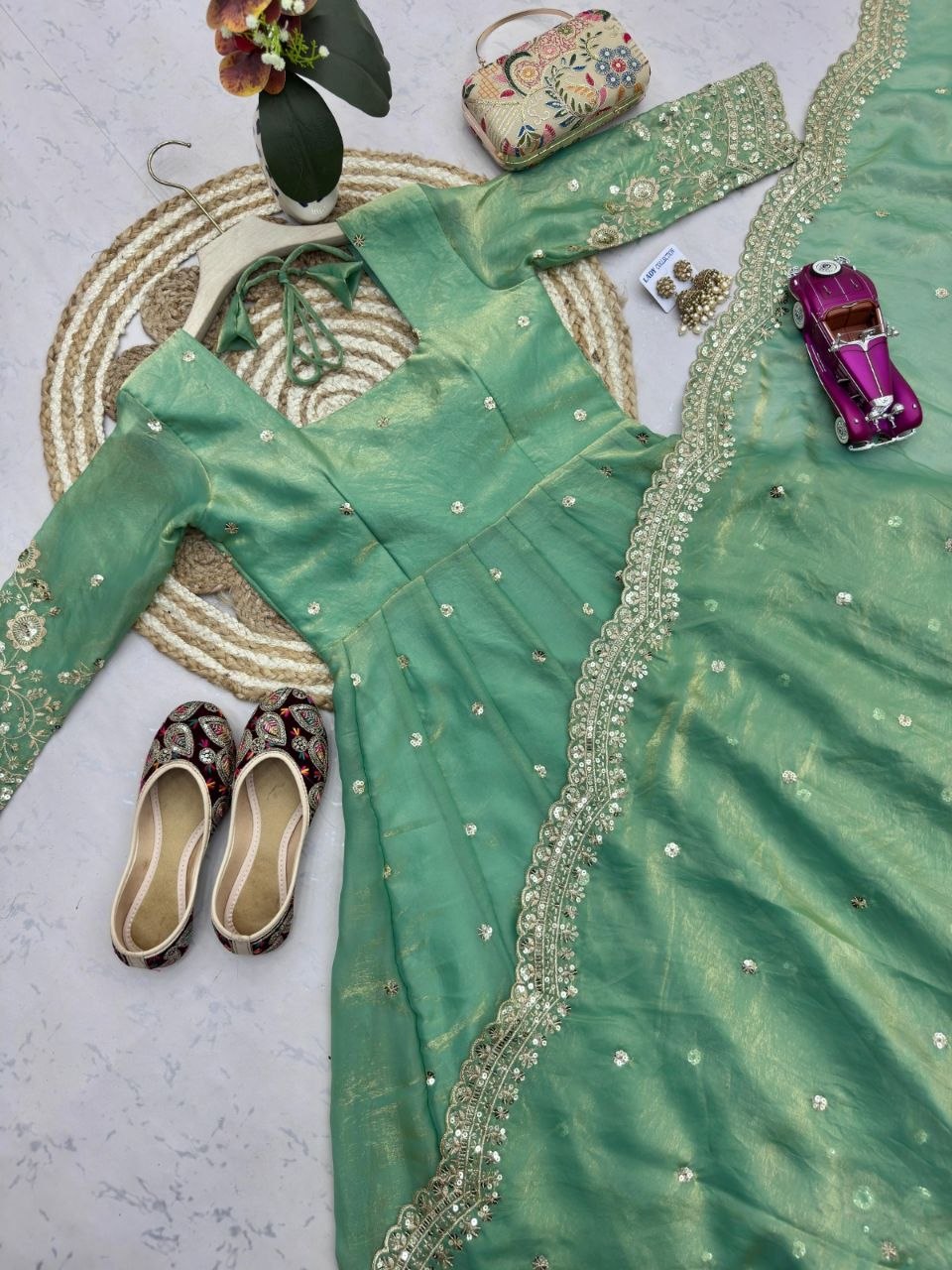 Designer Party Wear Gown Collection Availble In 9 Colours | Gown Duppata And Pent