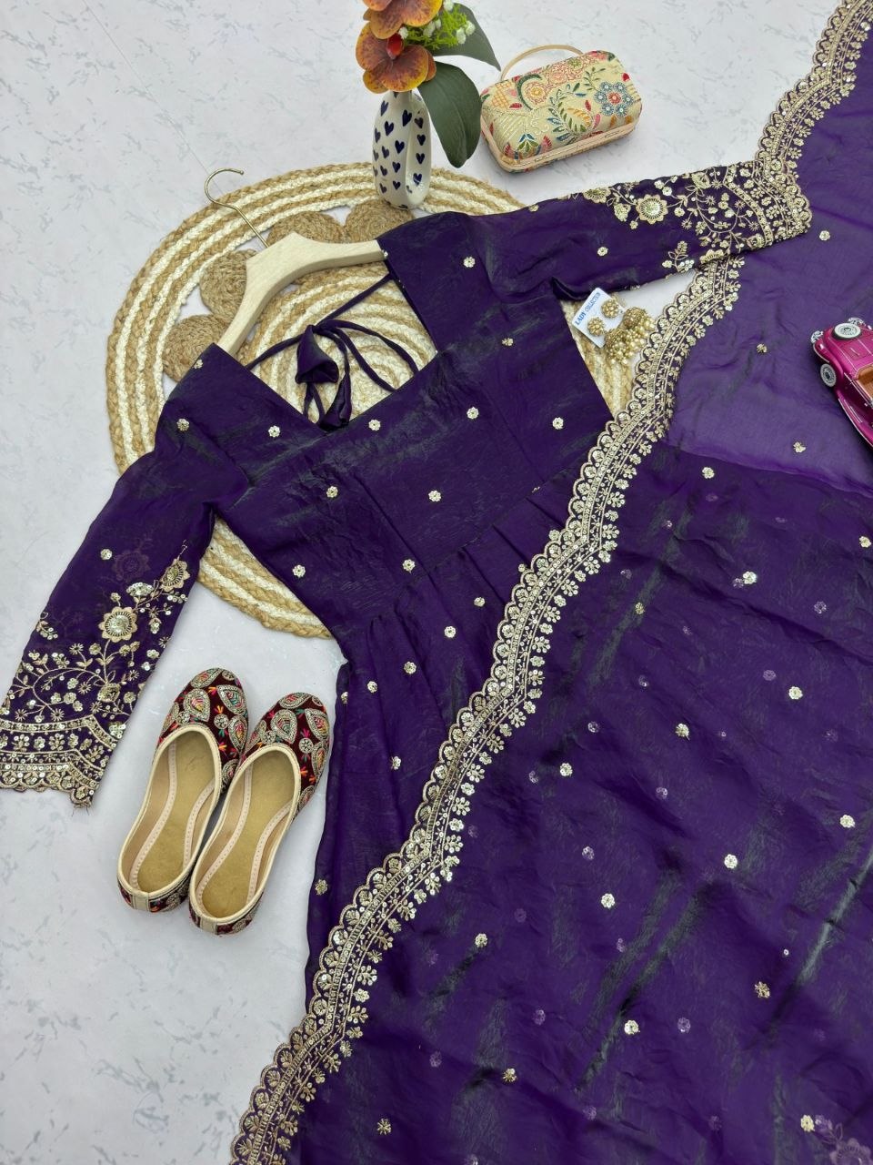 Designer Party Wear Gown Collection Availble In 9 Colours | Gown Duppata And Pent