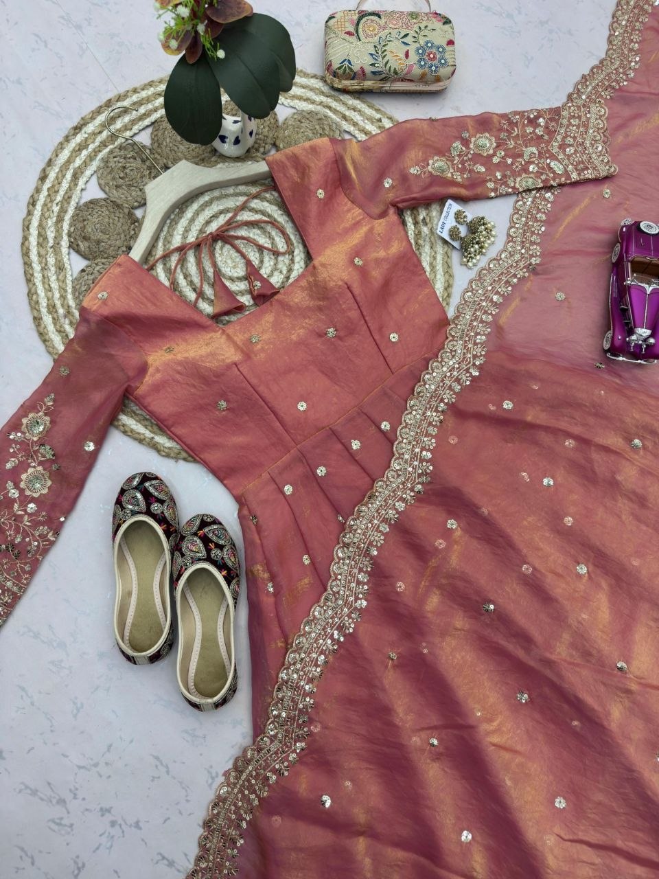 Designer Party Wear Gown Collection Availble In 9 Colours | Gown Duppata And Pent