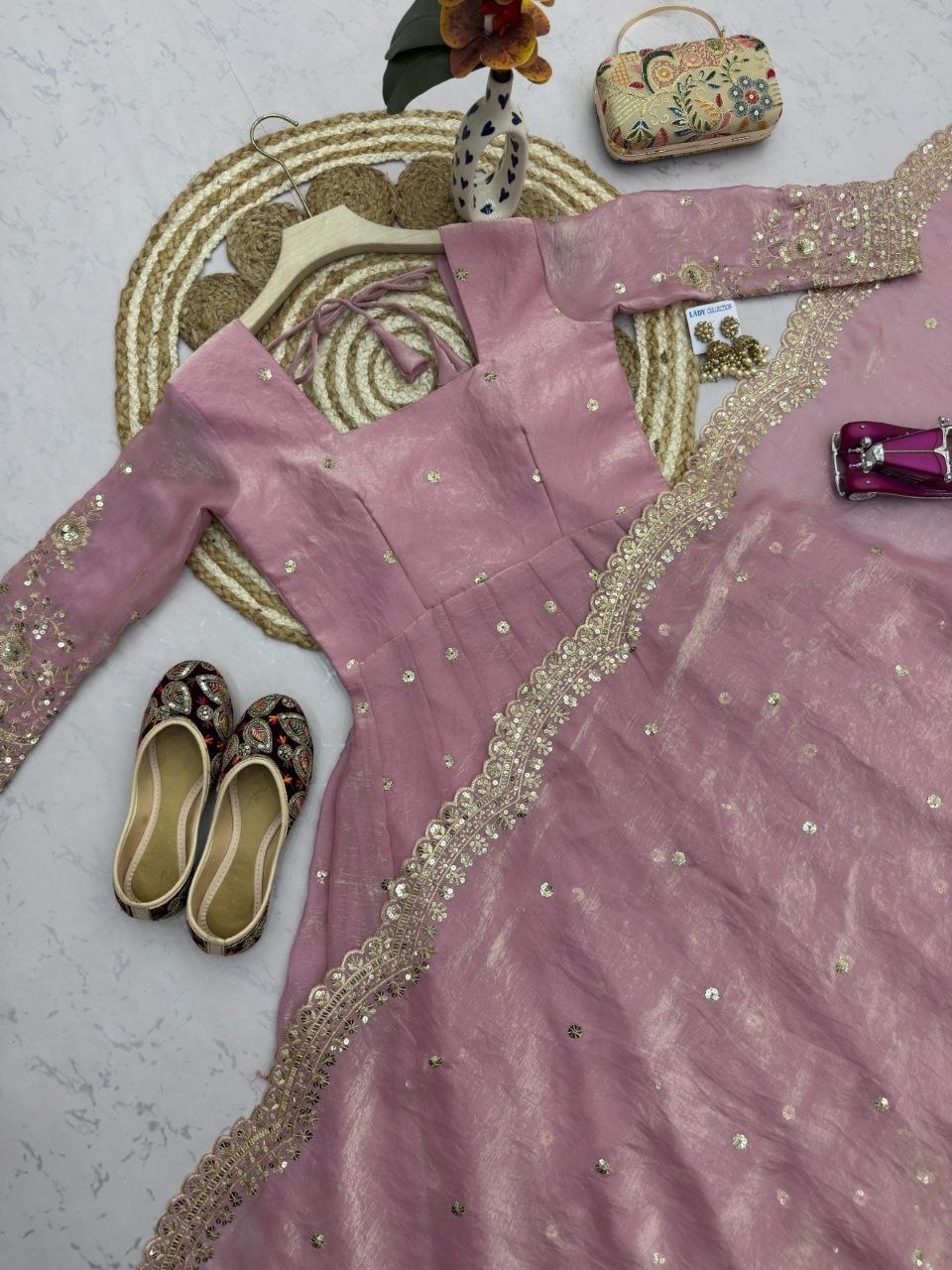 Designer Party Wear Gown Collection Availble In 9 Colours | Gown Duppata And Pent