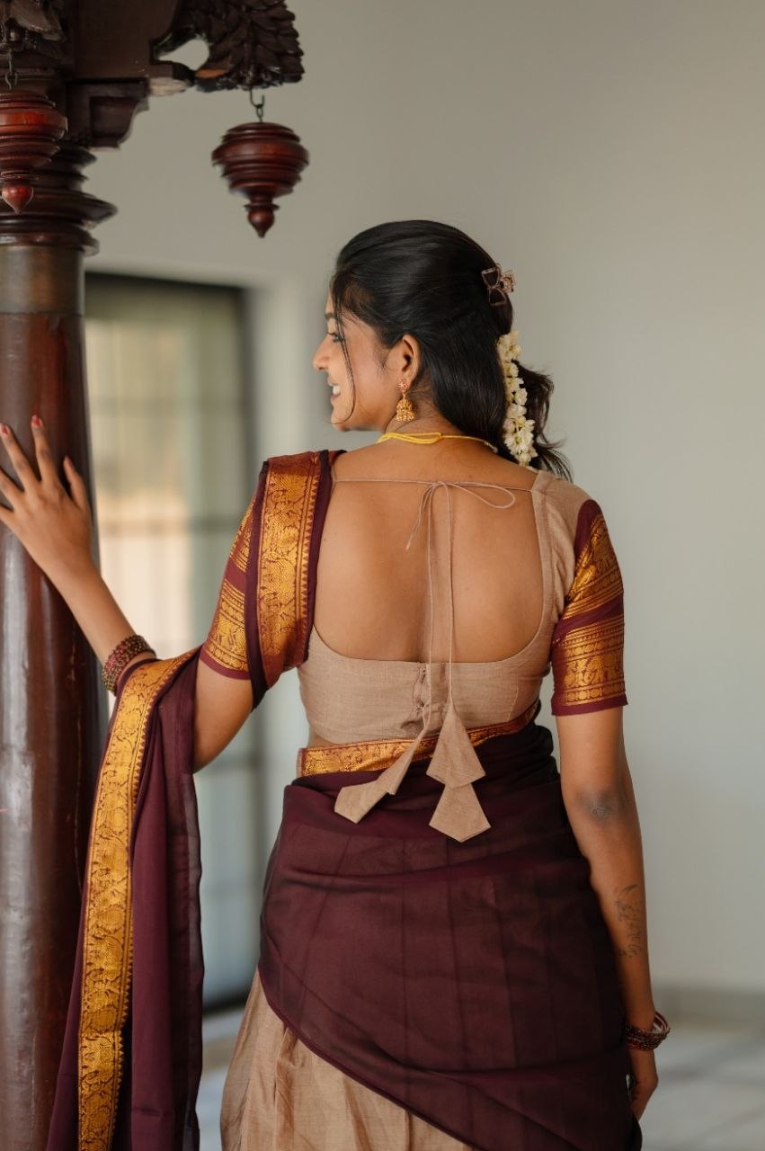 South India Special Semi Stitched Kanjivaram Half Saree