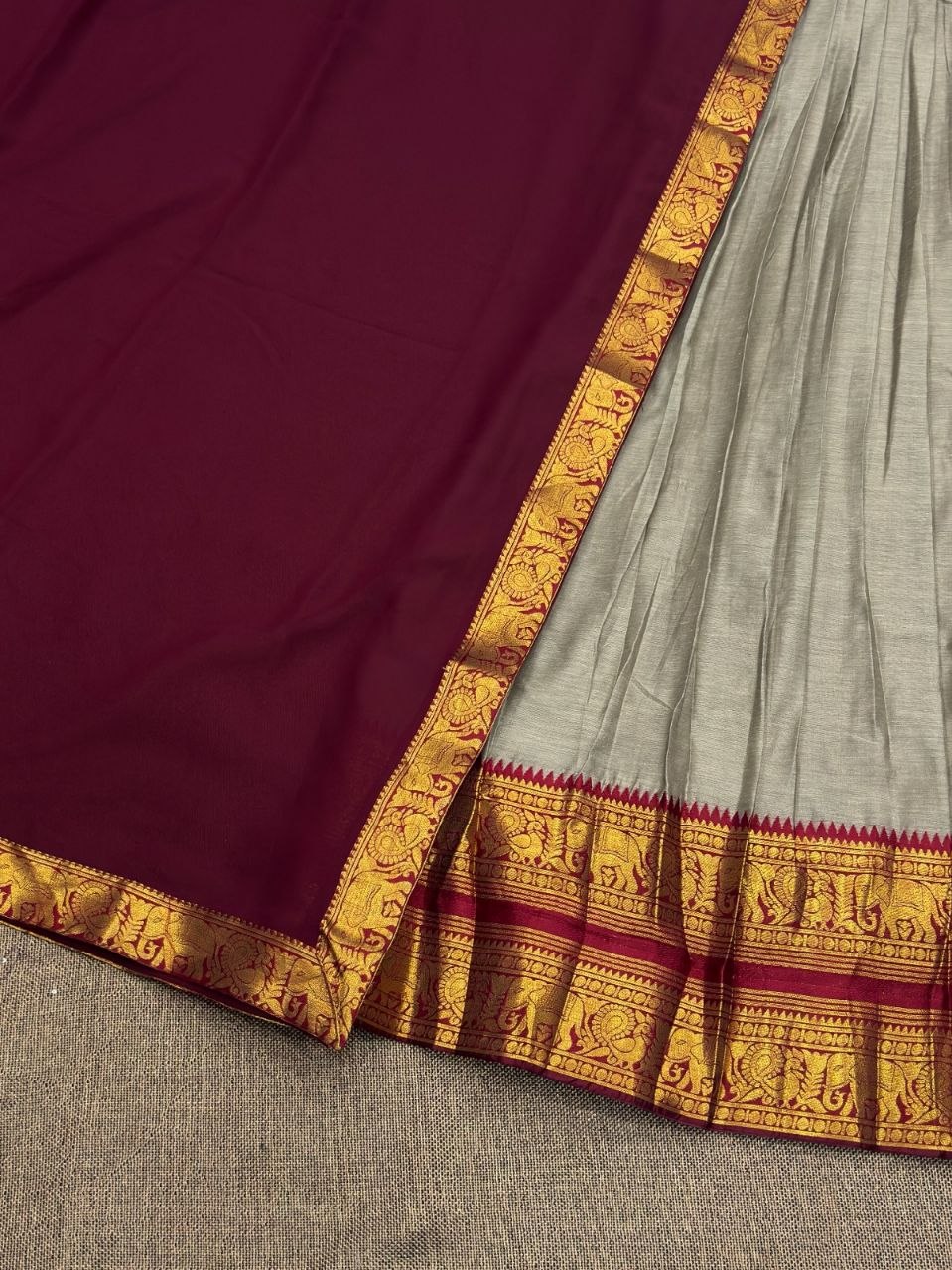 South India Special Semi Stitched Kanjivaram Half Saree