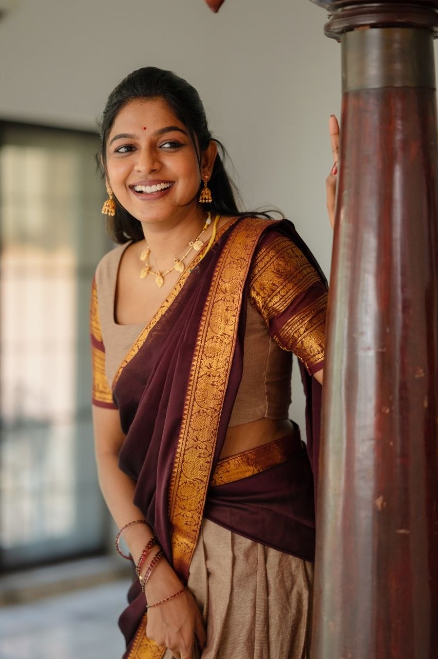 South India Special Semi Stitched Kanjivaram Half Saree