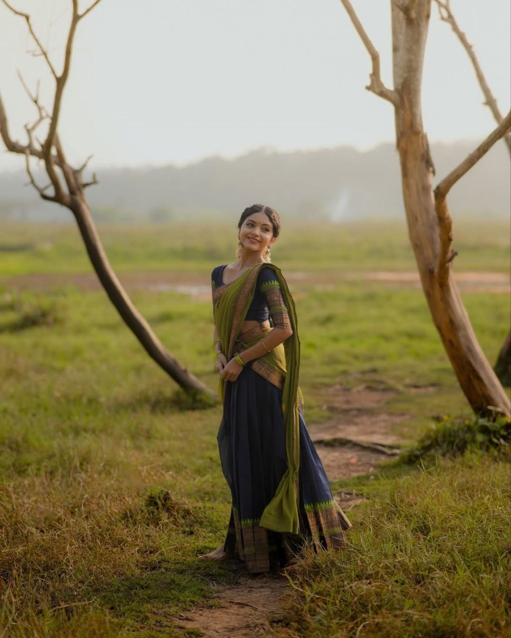 South India Special Semi Stitched Kanjivaram Half Saree