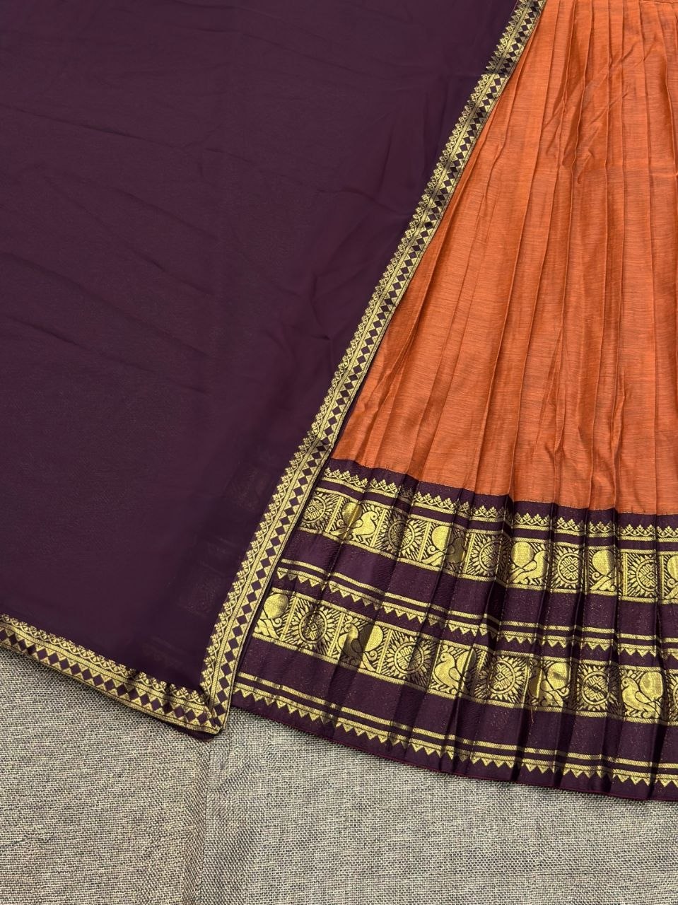 South India Special Semi Stitched Kanjivaram Half Saree