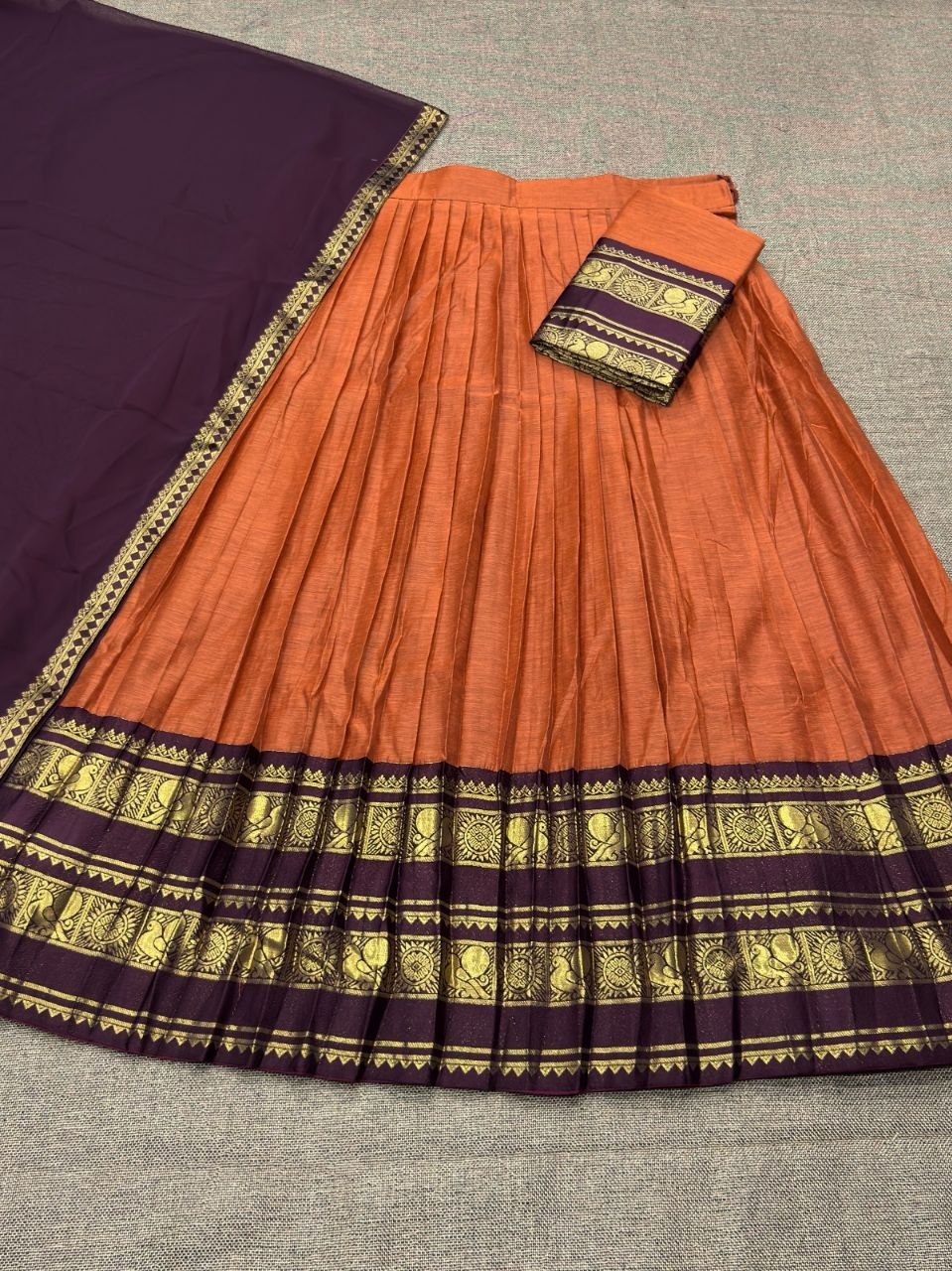 South India Special Semi Stitched Kanjivaram Half Saree