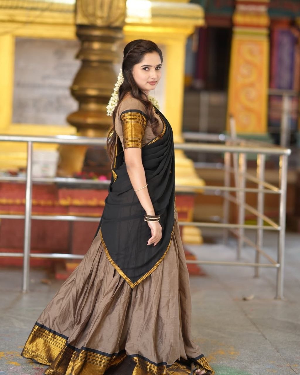 South India Special Semi Stitched Kanjivaram Half Saree