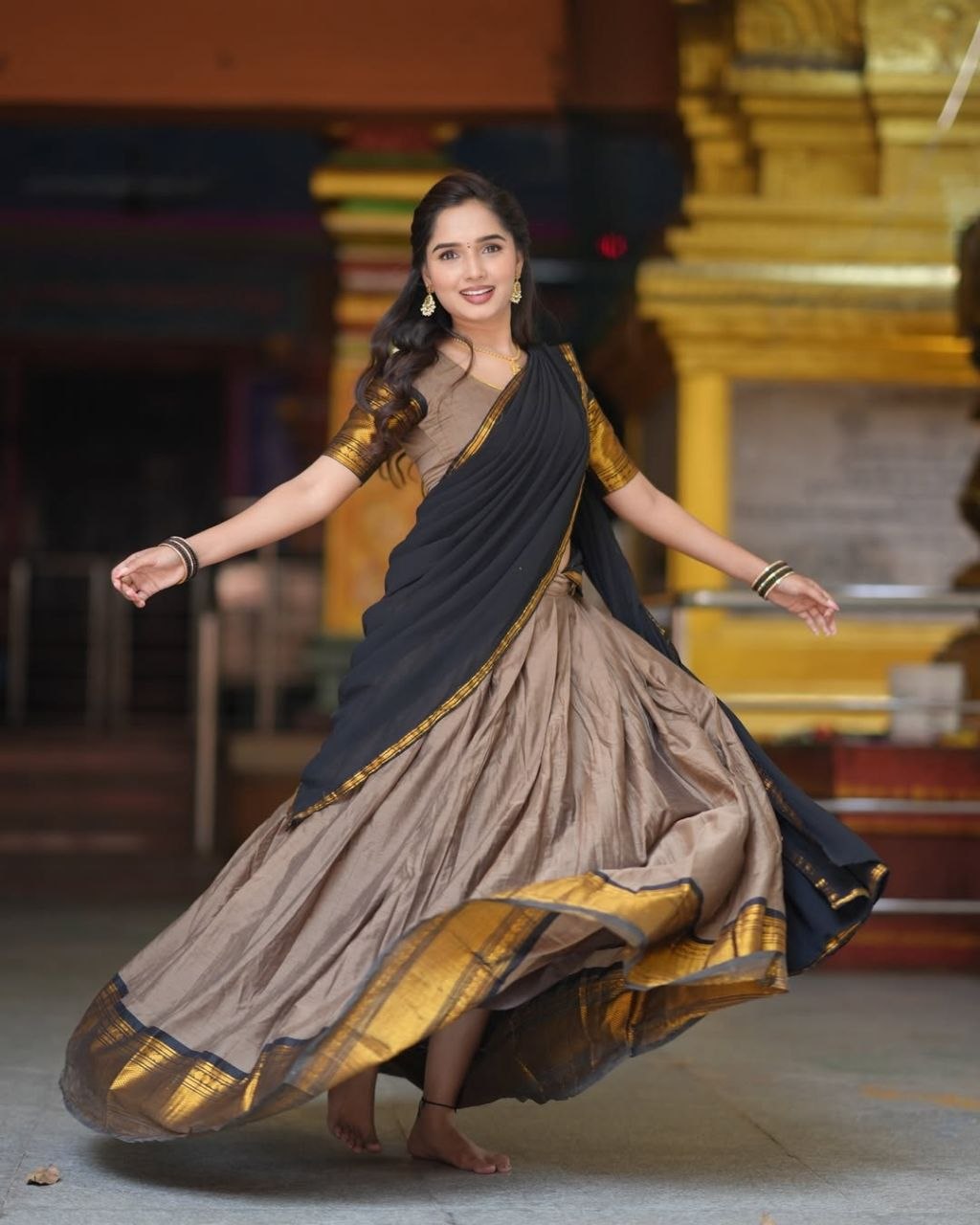 South India Special Semi Stitched Kanjivaram Half Saree