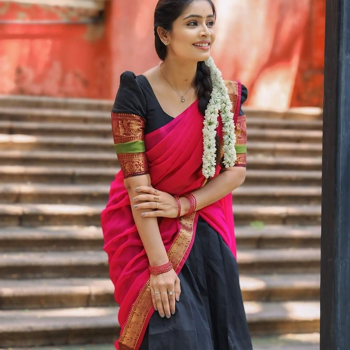 South India Special Semi Stitched Kanjivaram Half Saree