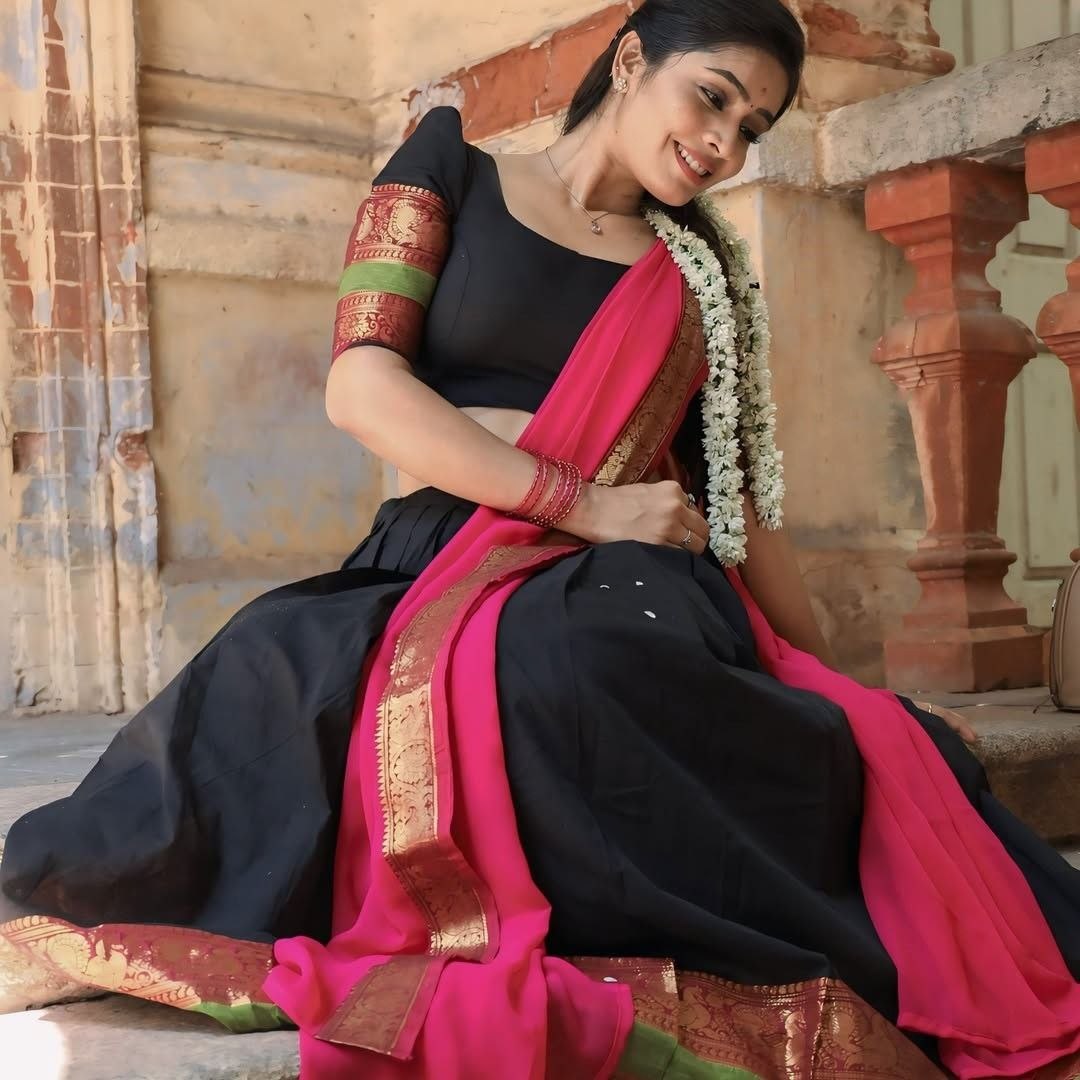 South India Special Semi Stitched Kanjivaram Half Saree