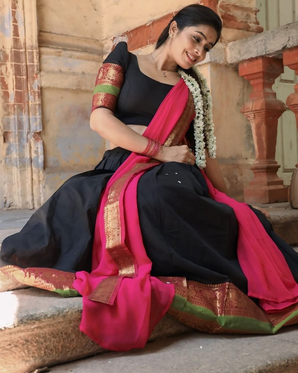 South India Special Semi Stitched Kanjivaram Half Saree