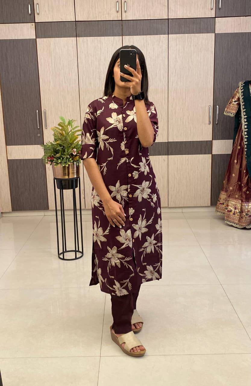Summer Special  Floral Co-Ord Set Cotton Fabric