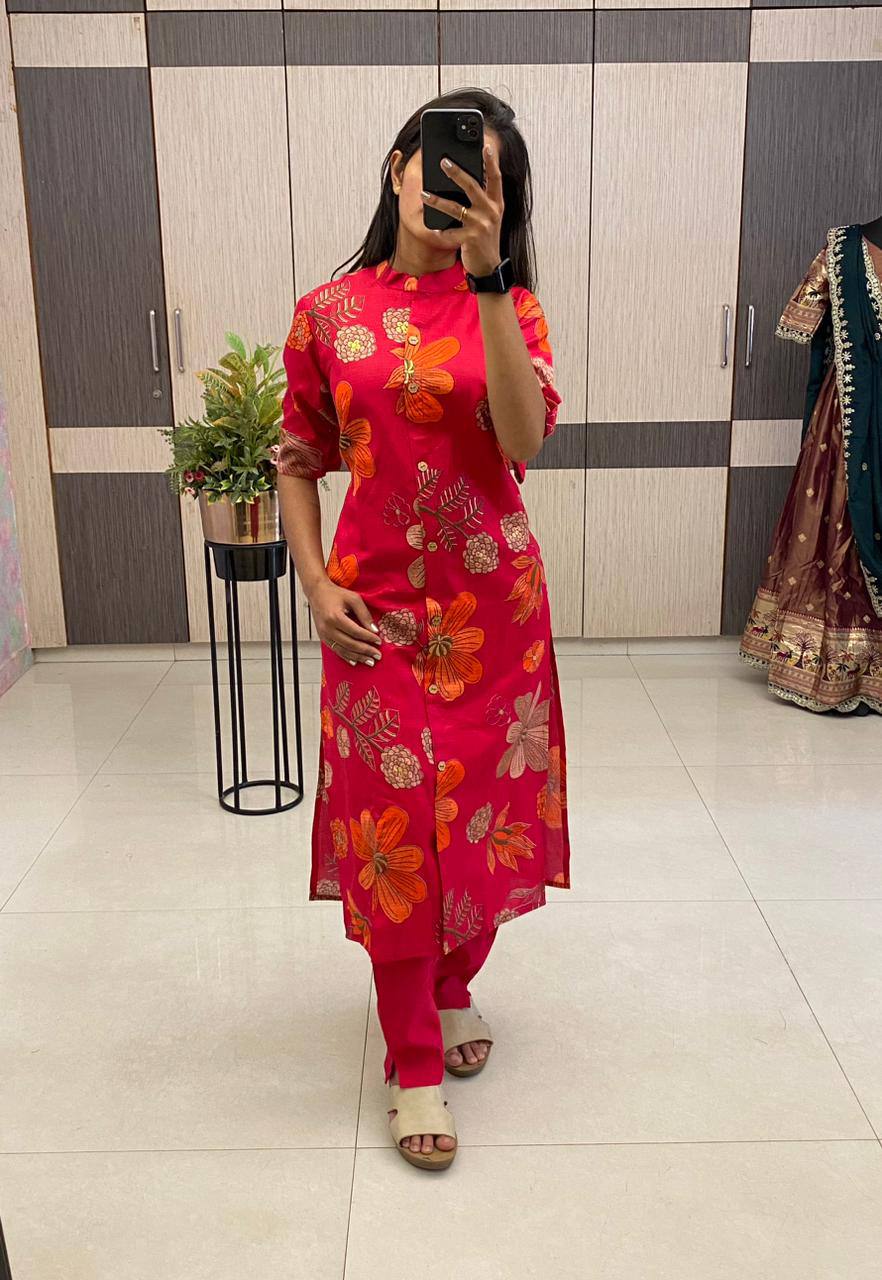 Summer Special  Floral Co-Ord Set Cotton Fabric