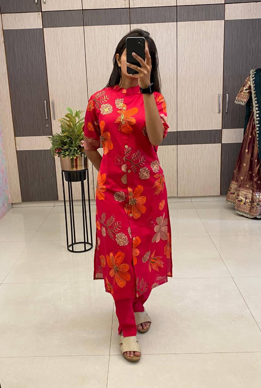 Summer Special  Floral Co-Ord Set Cotton Fabric