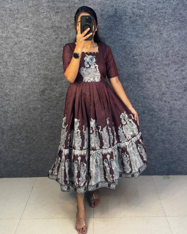 Summer Special Kalamkari khalahasti  kota maxi