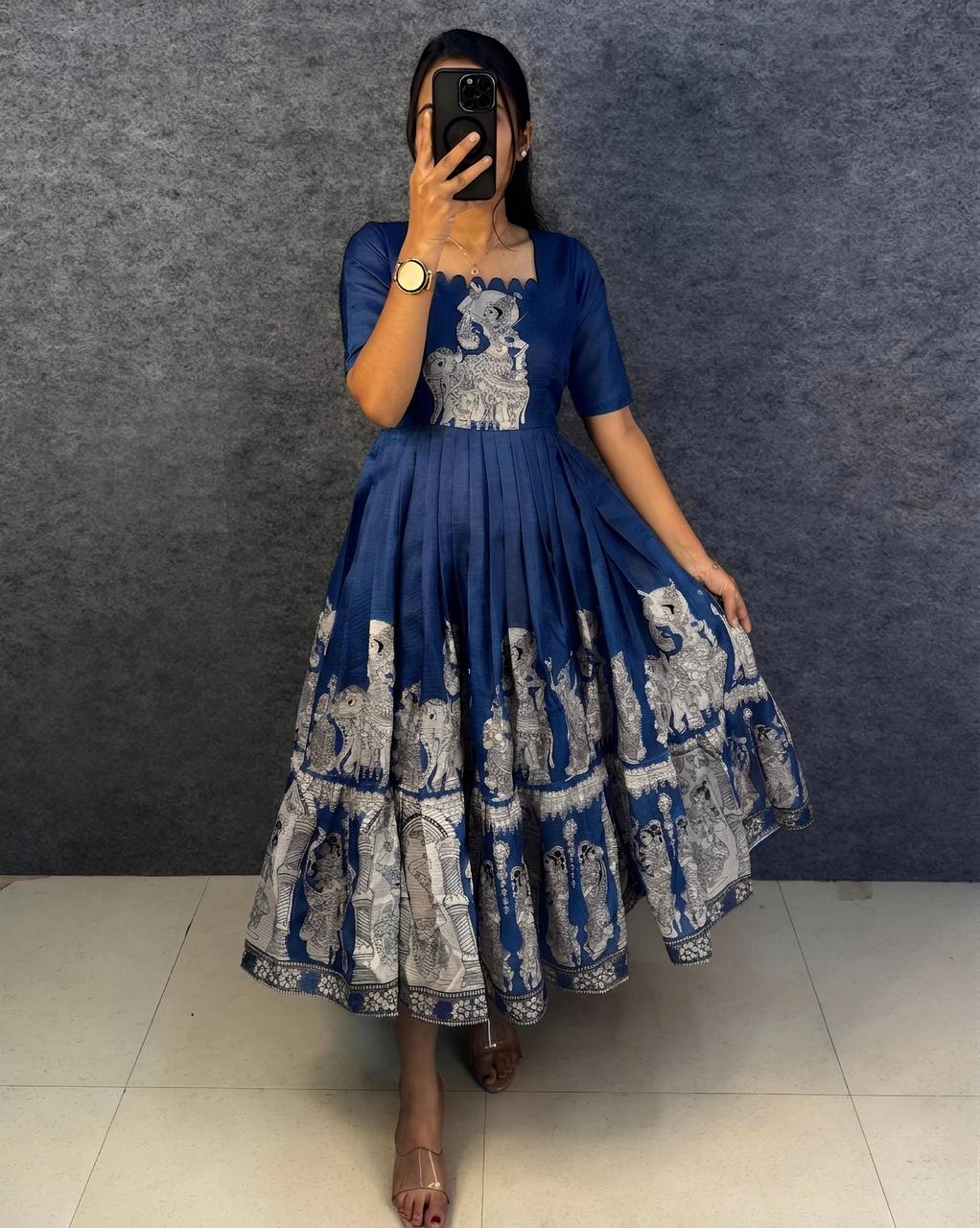 Summer Special Kalamkari khalahasti  kota maxi