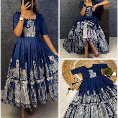 Summer Special Kalamkari khalahasti  kota maxi